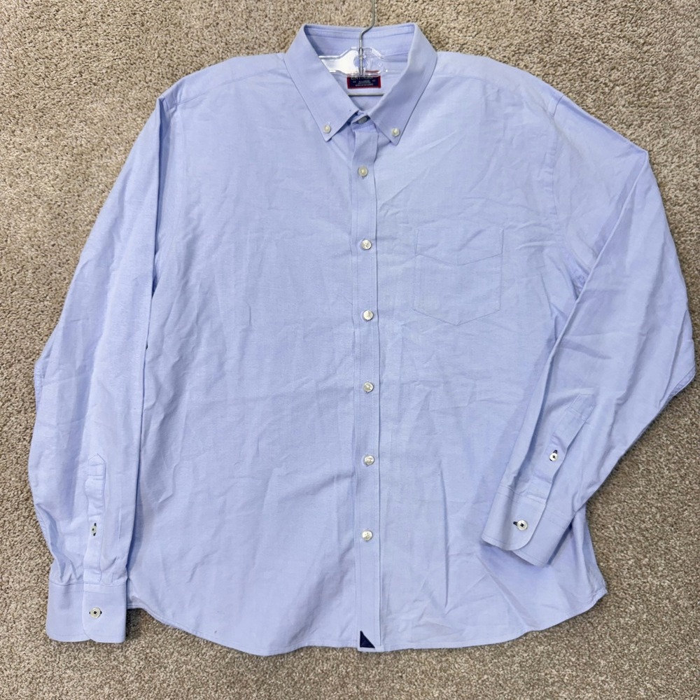 UNTUCKit Shirt Mens XL Light Blue Button-down Cotton Long Sleeve Oxford EUC